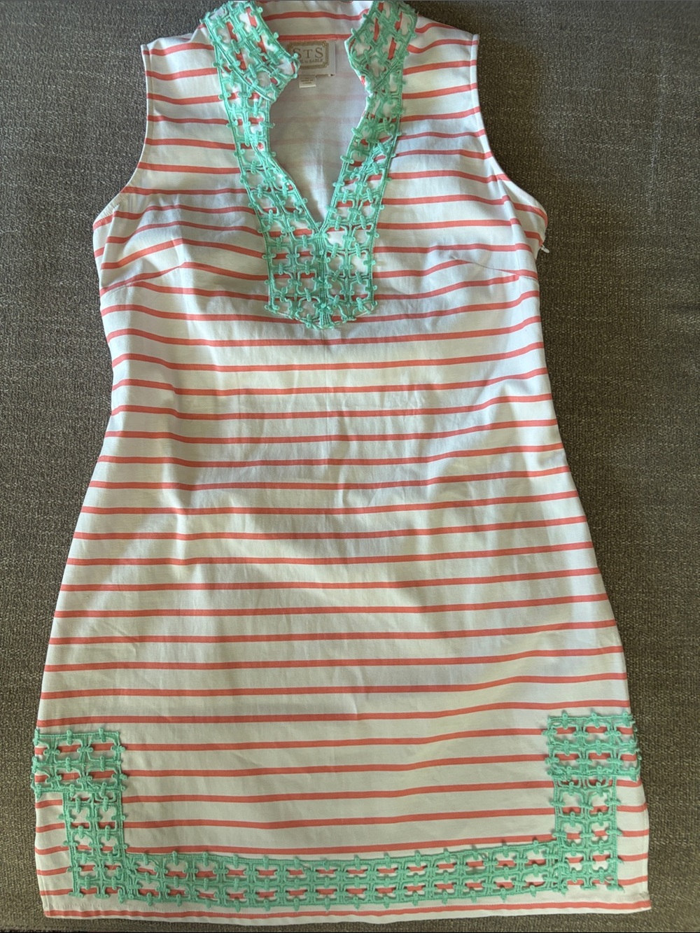 STS Sail To Sable Boutique Sleeveless Tunic Shift Dress Beach Coastal Resort EUC
